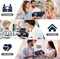 16-Pack Blue Kraft Gift Boxes with Lids (10.6 × 7.8 × 3.1 in) – Bridesmaid Proposal & Party Favor Boxes with Gold Ribbon and Adhesive Dots for Weddings, Birthdays & Cupcakes